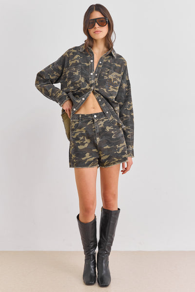 PRE-ORDER מכנסיים קצרים ארמי קמופלאז' | ירוק