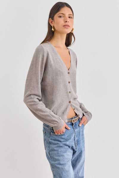 קרדיגן ג'ניפר סריג טקסטורה | מוקה