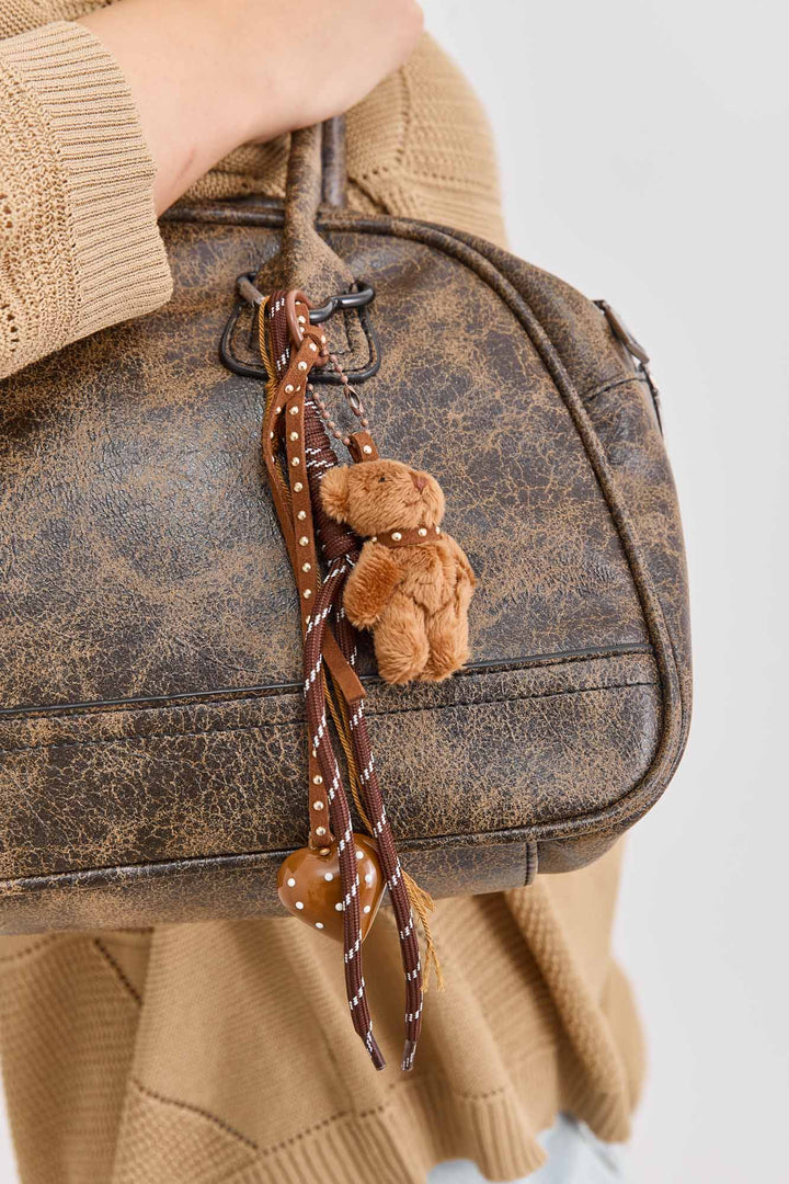 מחזיק צ'ארם טדי לתיק | חום