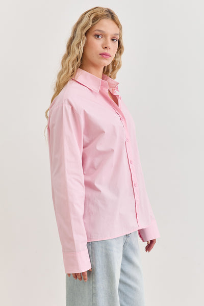 חולצה מכופתרת רובין קלאסיק | ורוד