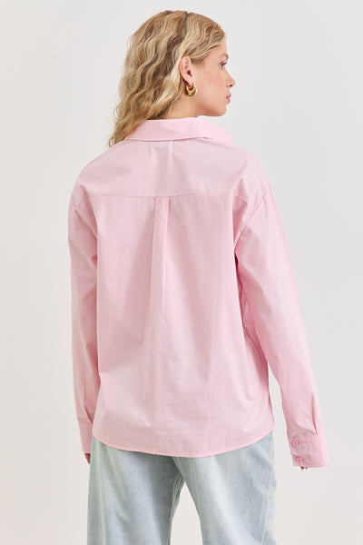 חולצה מכופתרת רובין קלאסיק | ורוד