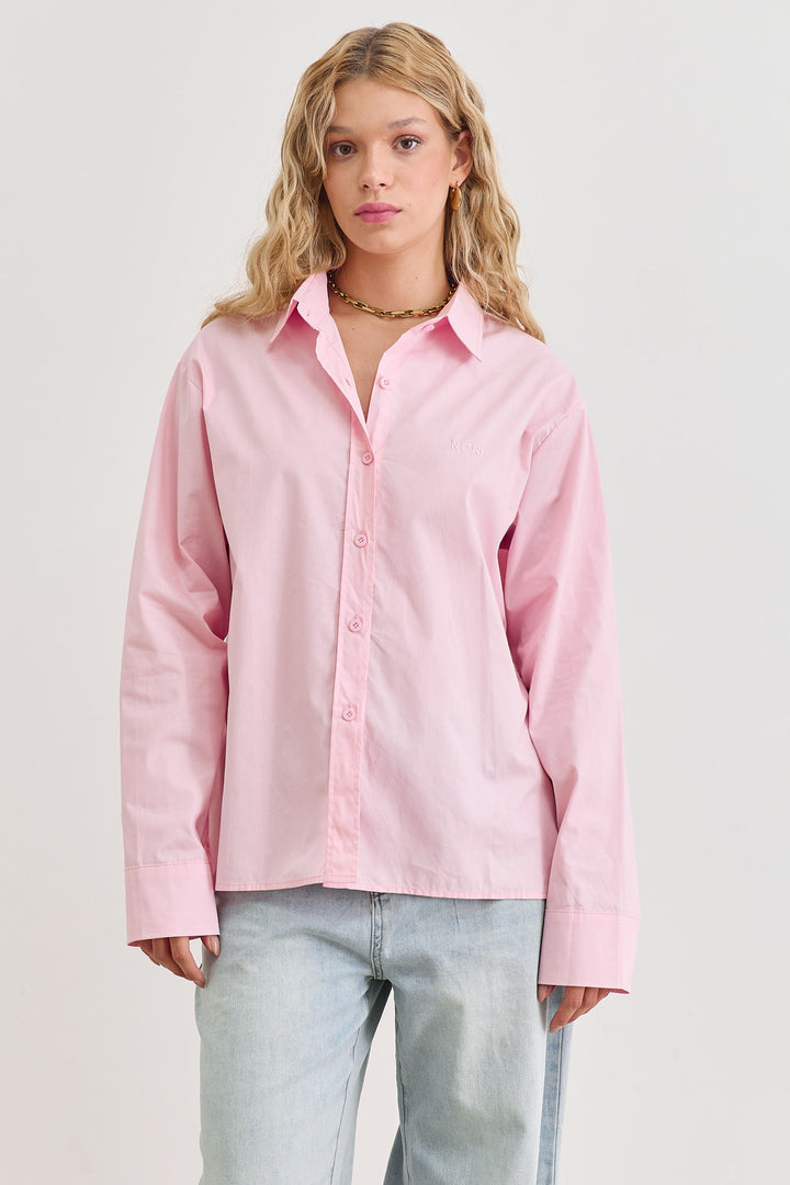 חולצה מכופתרת רובין קלאסיק | ורוד