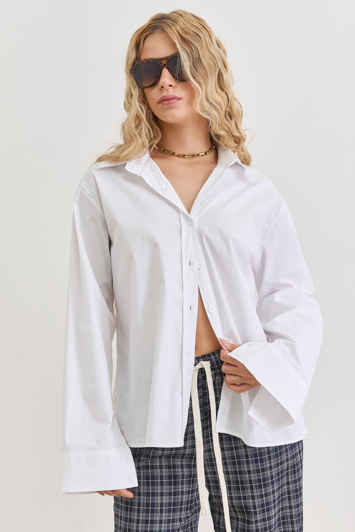 חולצה מכופתרת רובין קלאסיק | לבן