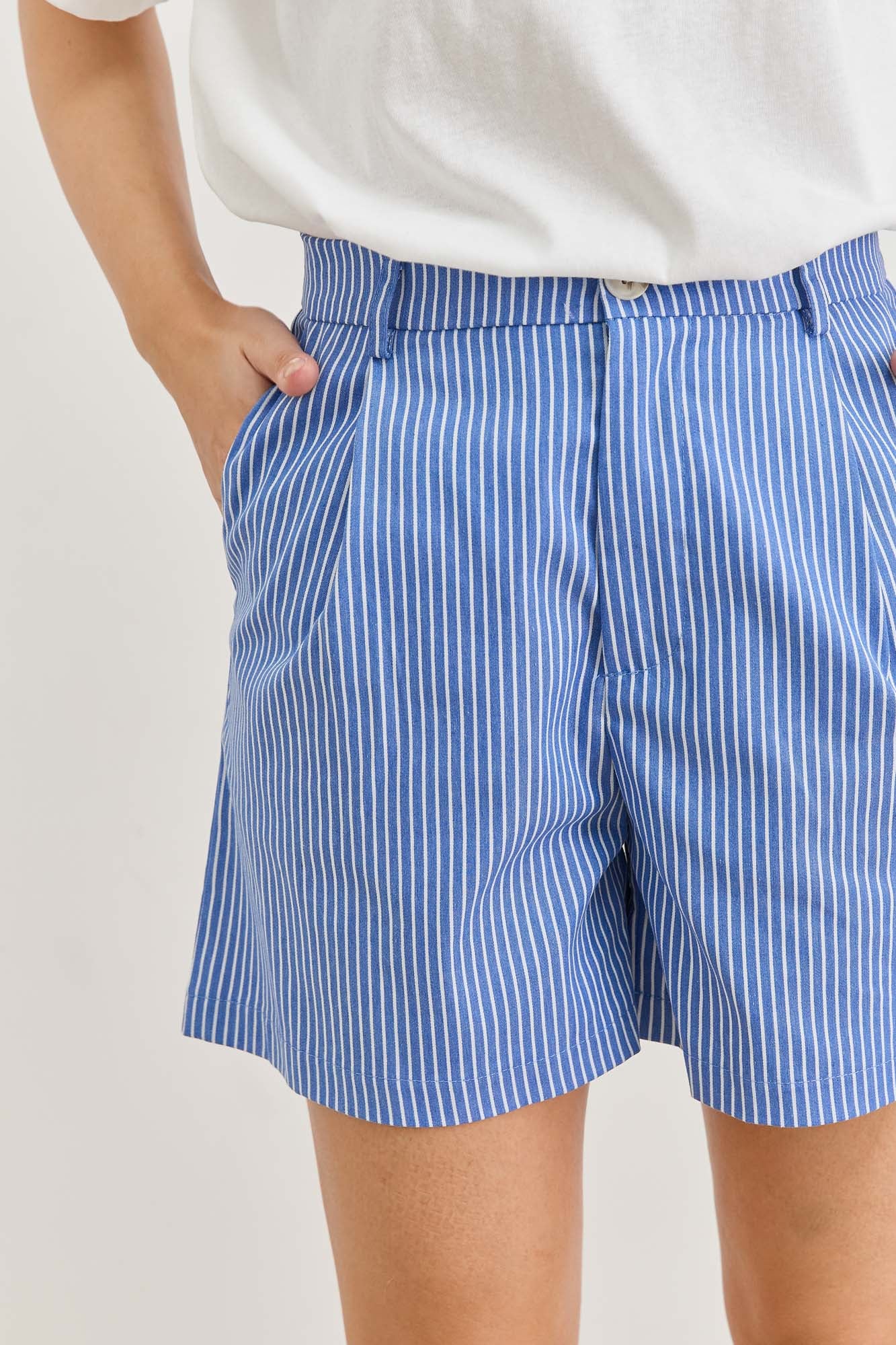 שורטס מיאמי סטרייפס | כחול/לבן