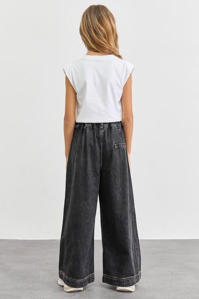 טי שירט אוברסייז בשילוב כריות בכתפיים | לבן