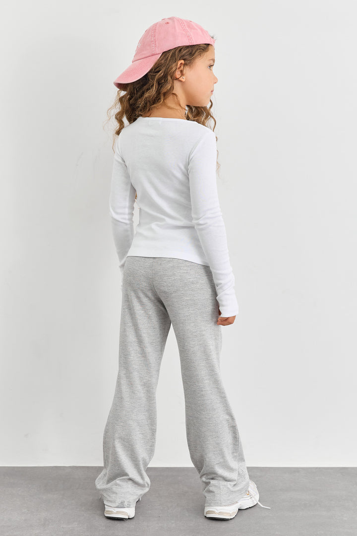 חולצת בייסיק צווארון ניקי ושרוול כפפה | לבן