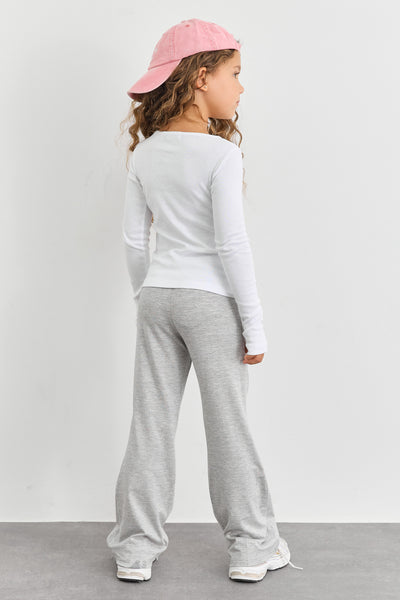 חולצת בייסיק צווארון ניקי ושרוול כפפה | לבן