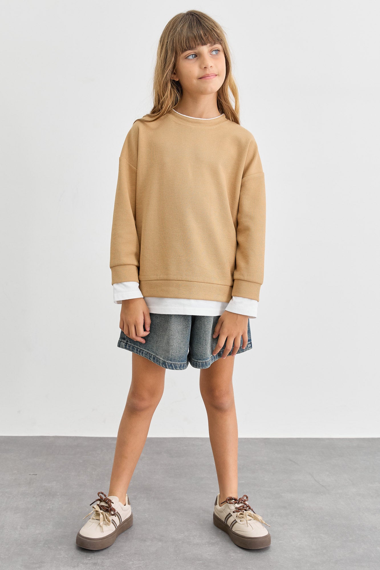 סוויטשירט דון בד משולב | חום