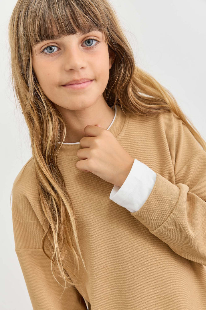 סוויטשירט דון בד משולב | חום