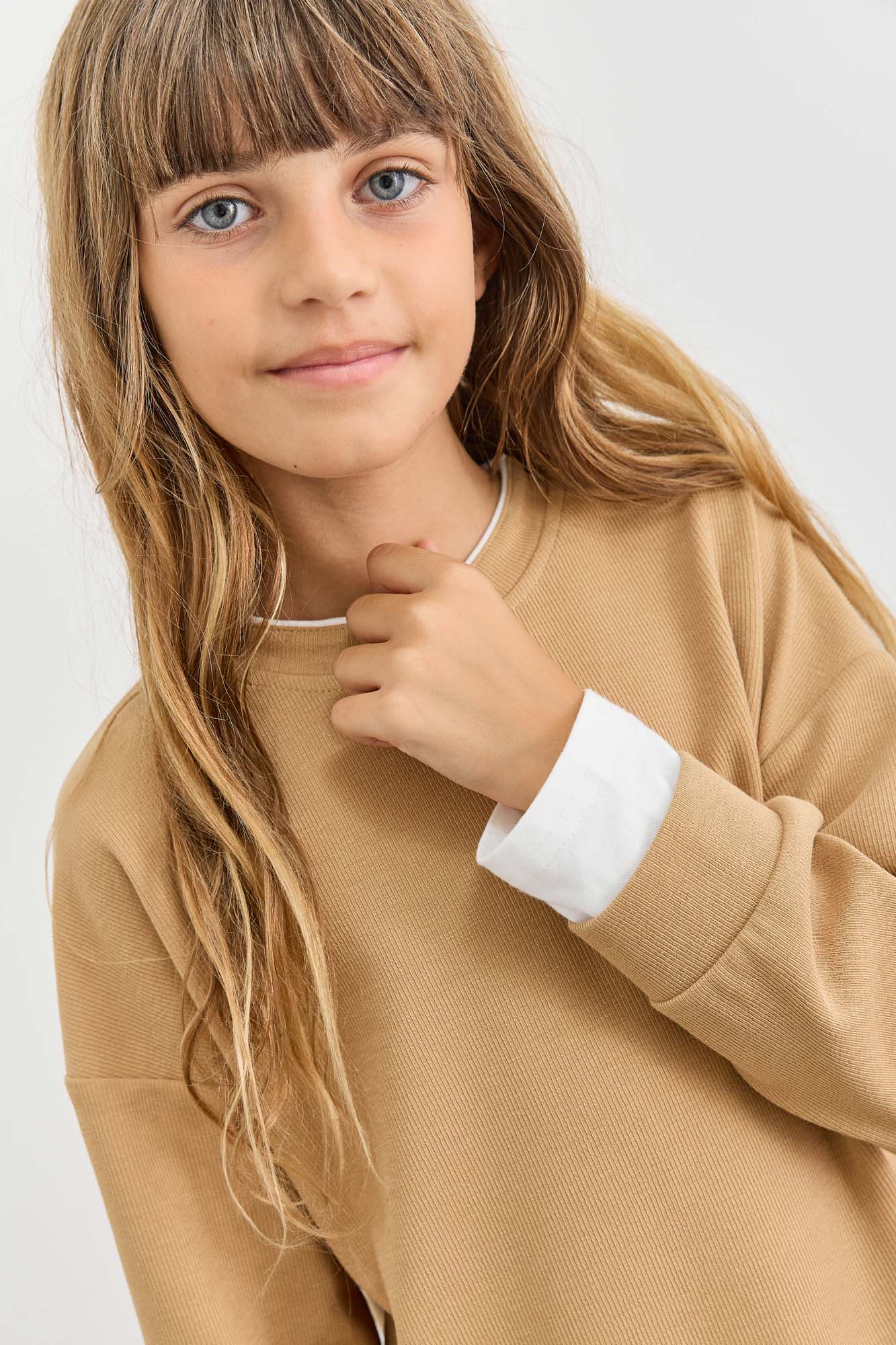 סוויטשירט דון בד משולב | חום