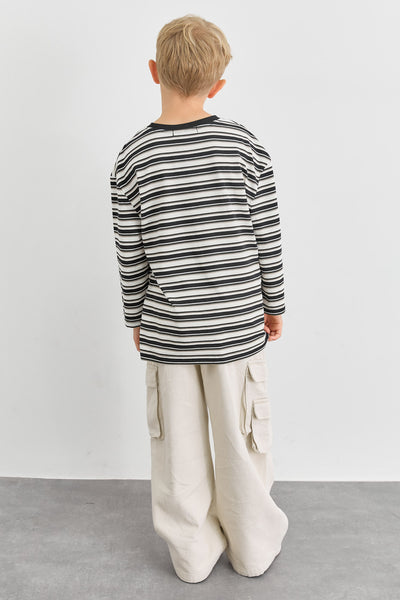 מכנסי דגמ"ח גומי במותן וכיסים | בז'