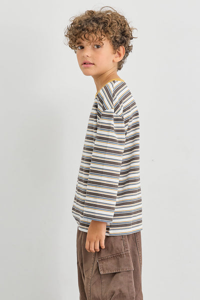 חולצת פסים גזרת אוברסייז | צהוב