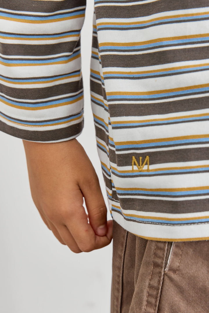 חולצת פסים גזרת אוברסייז | צהוב