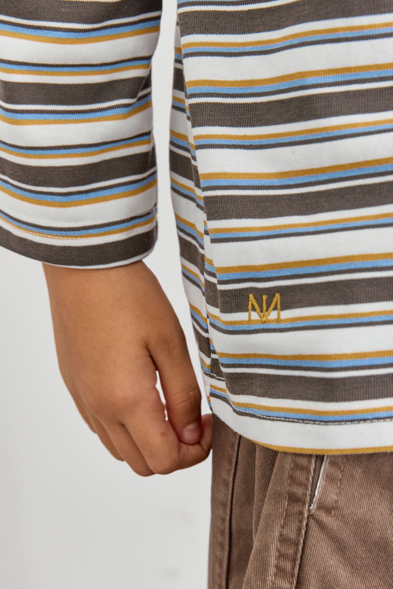 חולצת פסים גזרת אוברסייז | צהוב