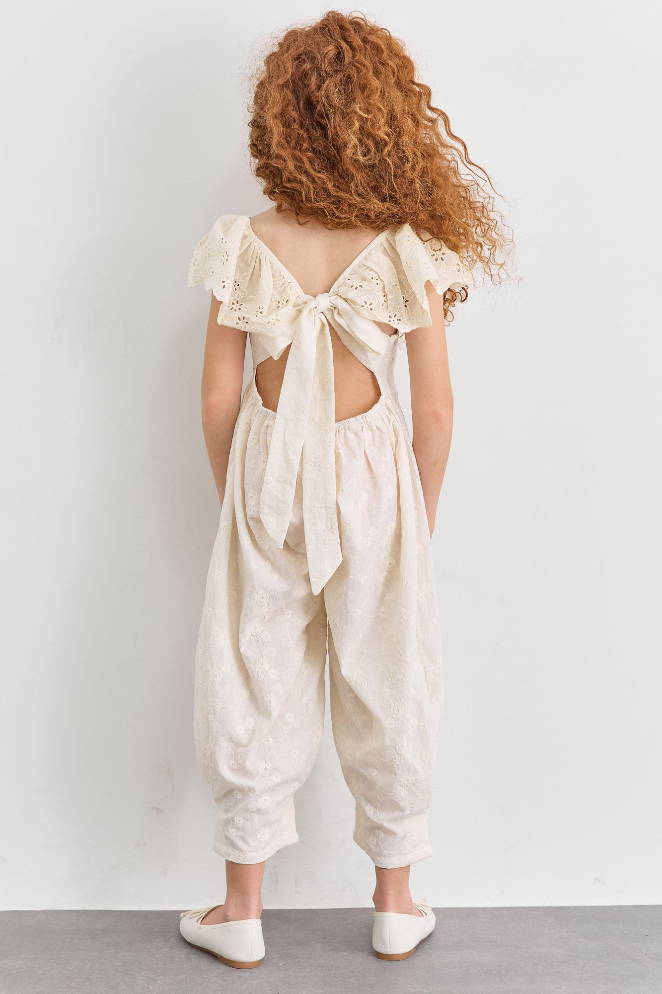 אוברול תחרה פרינסס | לבן