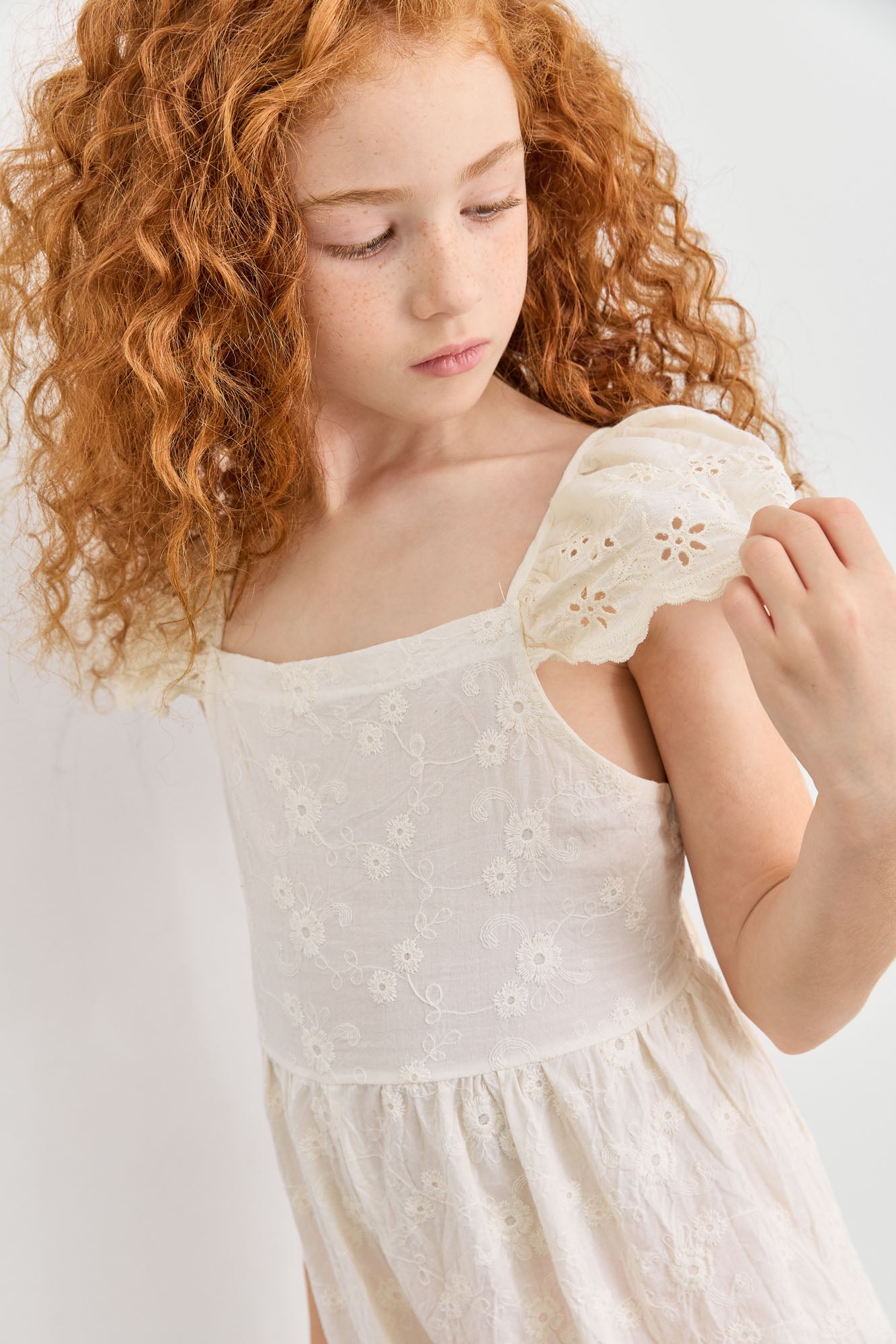 אוברול תחרה פרינסס | לבן