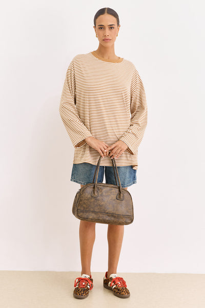 תיק בילי דמוי עור משופשף | חום