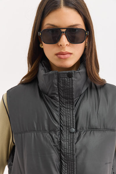 ווסט פוף אוסקר דמוי עור | שחור