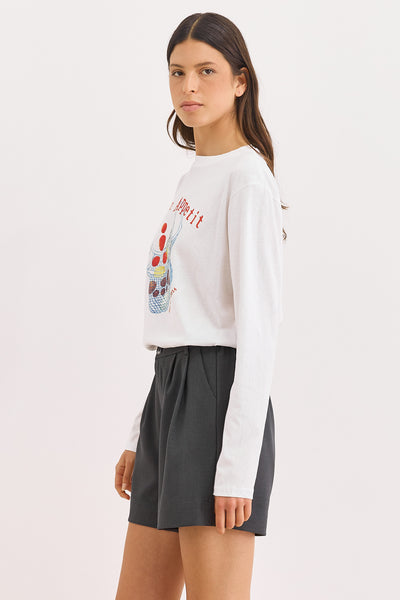 חולצת בון אפטיט שרוול ארוך | לבן