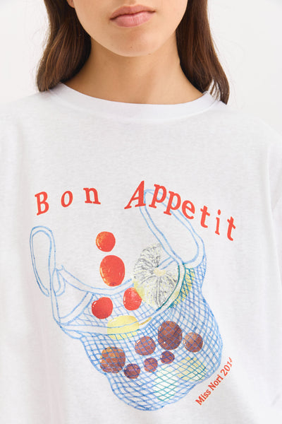 חולצת בון אפטיט שרוול ארוך | לבן