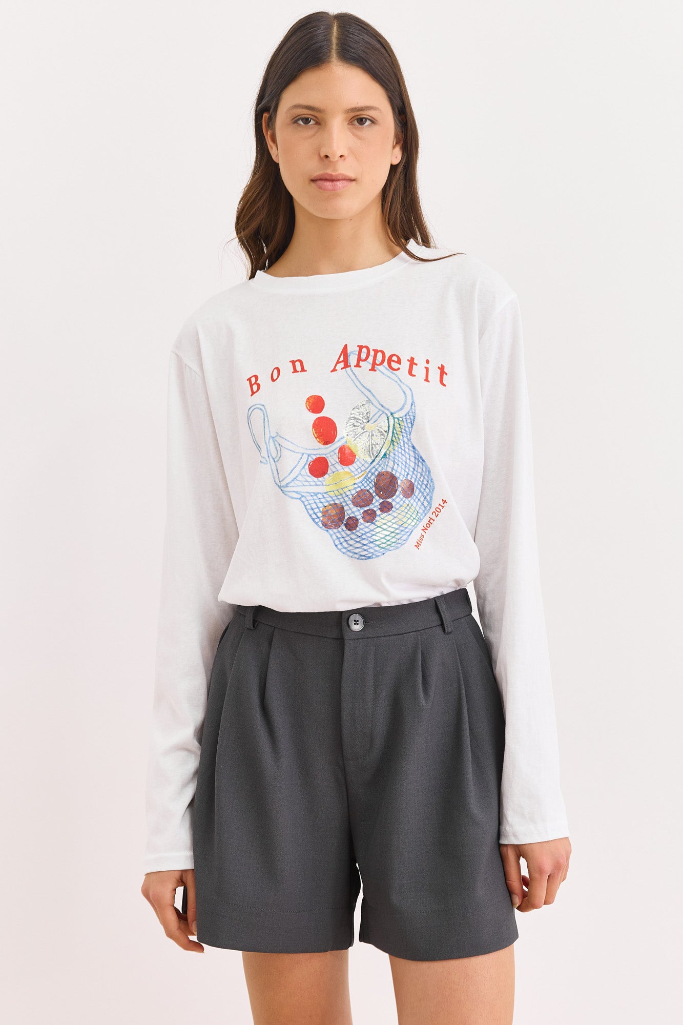 חולצת בון אפטיט שרוול ארוך | לבן