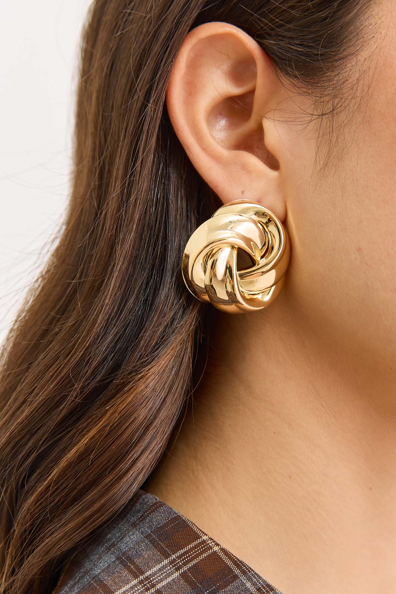 עגילי ארלין צמודים | זהב