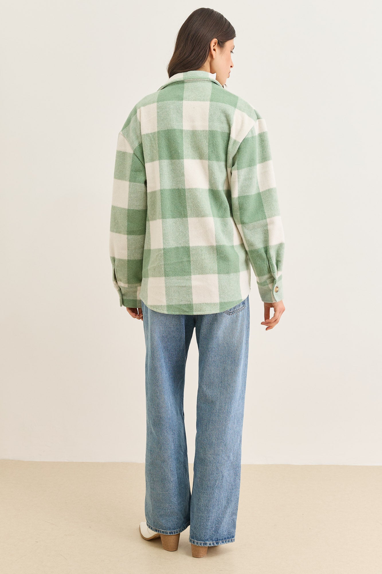 ג'קט משובץ טומי בשילוב כפתורים | ירוק/לבן