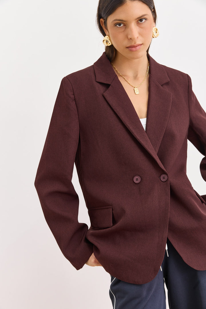 בלייזר סופיה גזרה מחויטת | בורדו