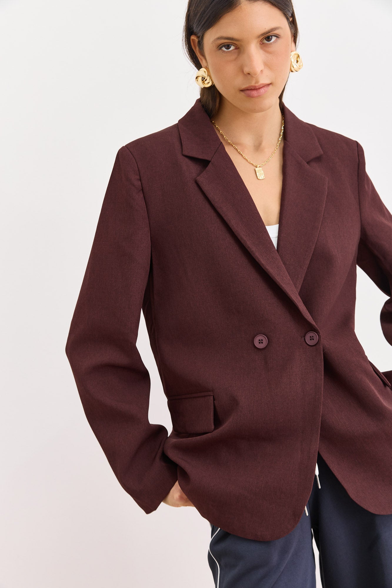 בלייזר סופיה גזרה מחויטת | בורדו