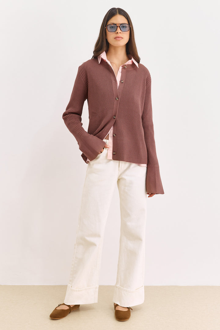 חולצה מכופתרת רובין קלאסיק | ורוד