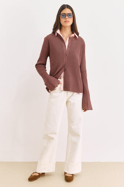 חולצה מכופתרת רובין קלאסיק | ורוד