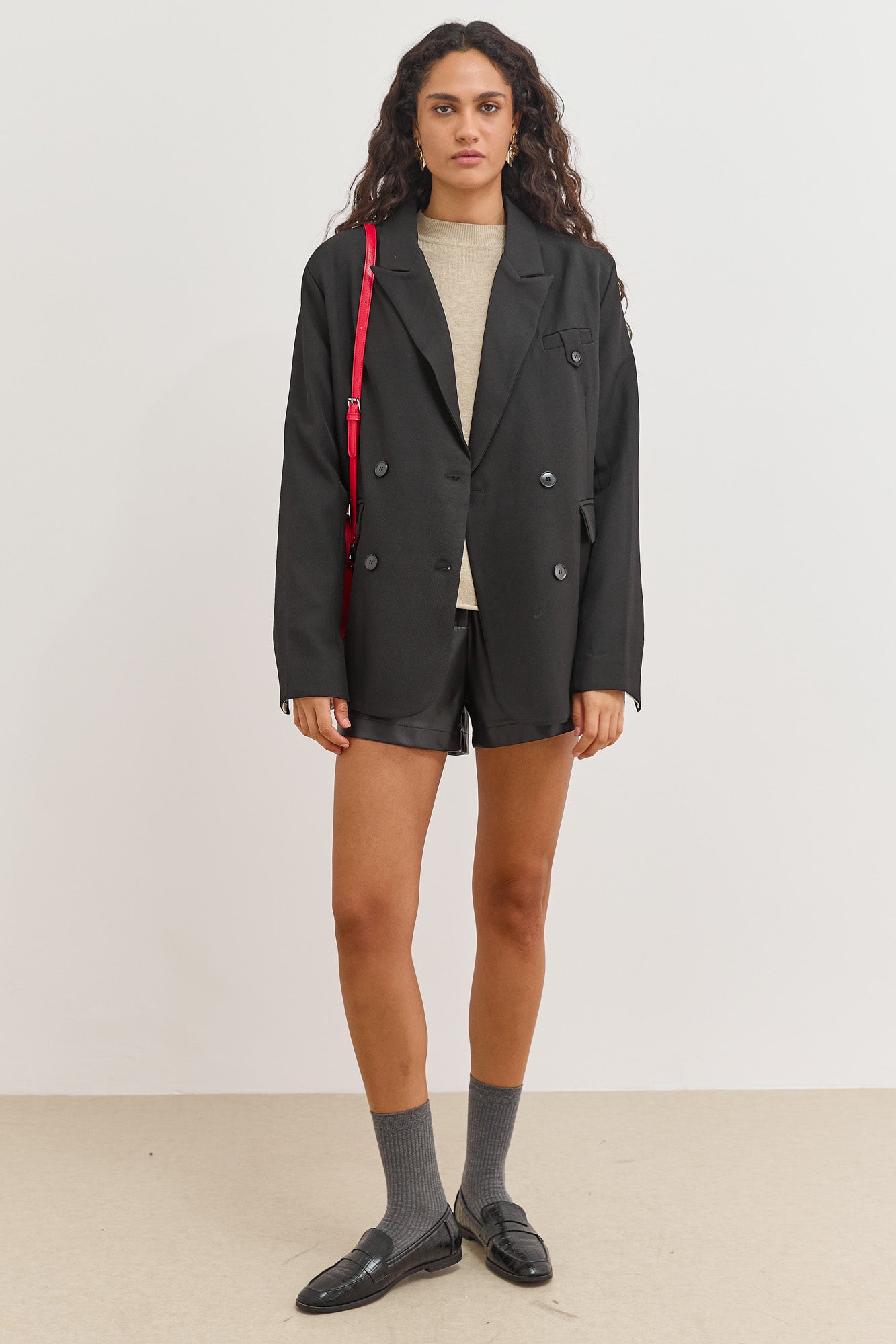 סריג פריז גזרת אוברסייז | בז'