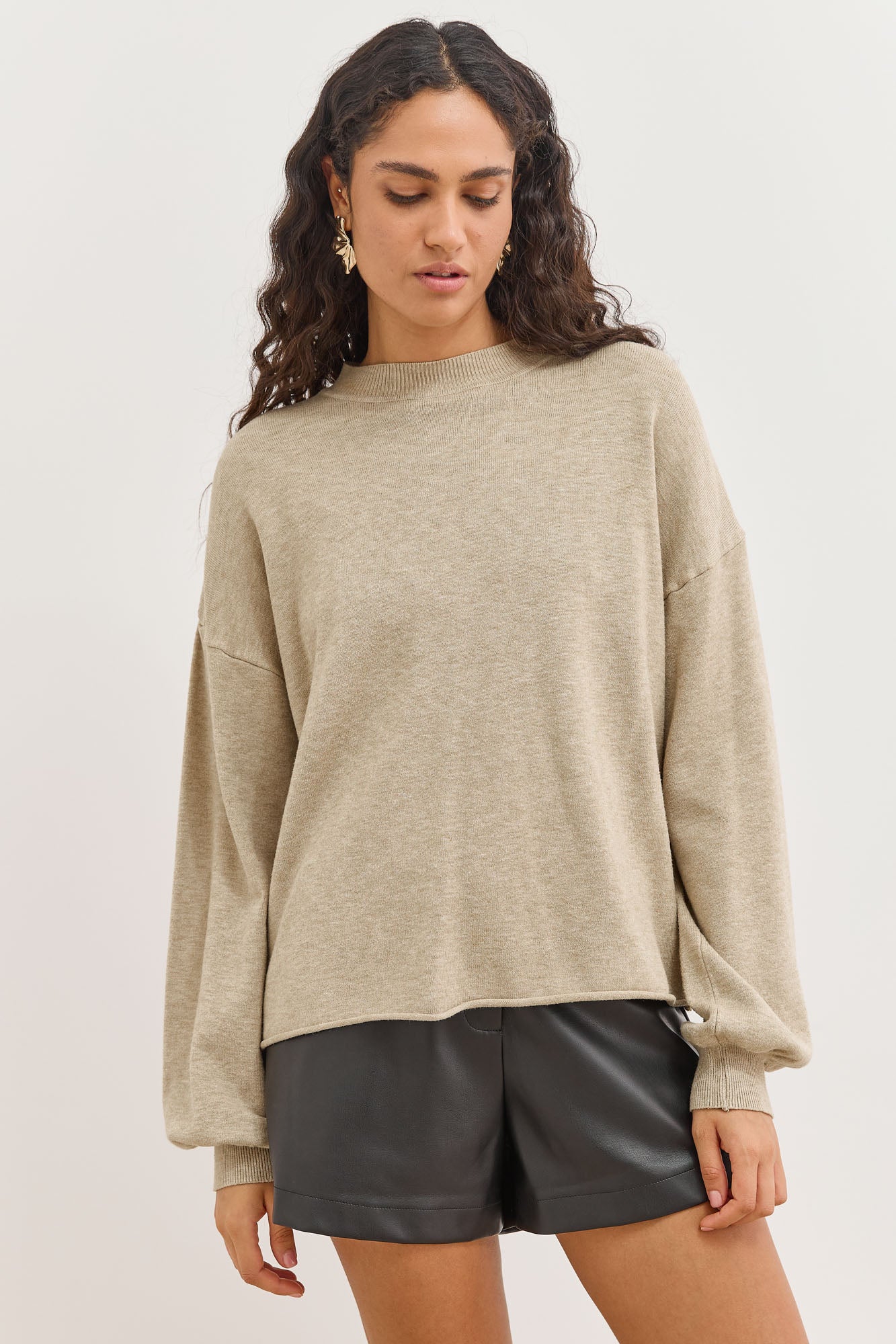 סריג פריז גזרת אוברסייז | בז'