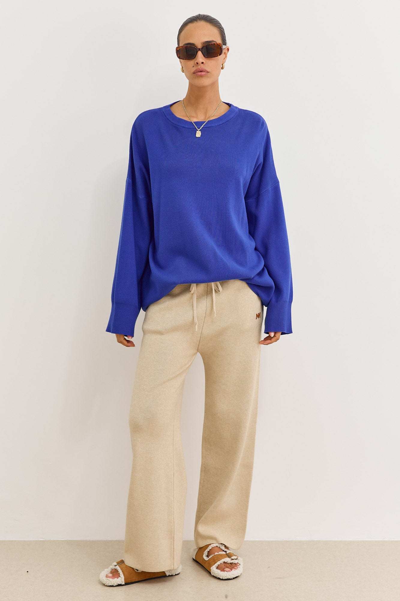 חולצת סריג טוקיו צווארון ניקי | כחול