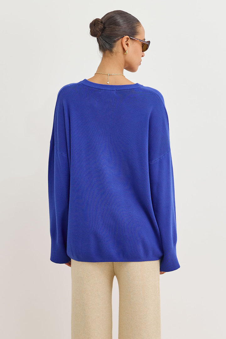 חולצת סריג טוקיו צווארון ניקי | כחול