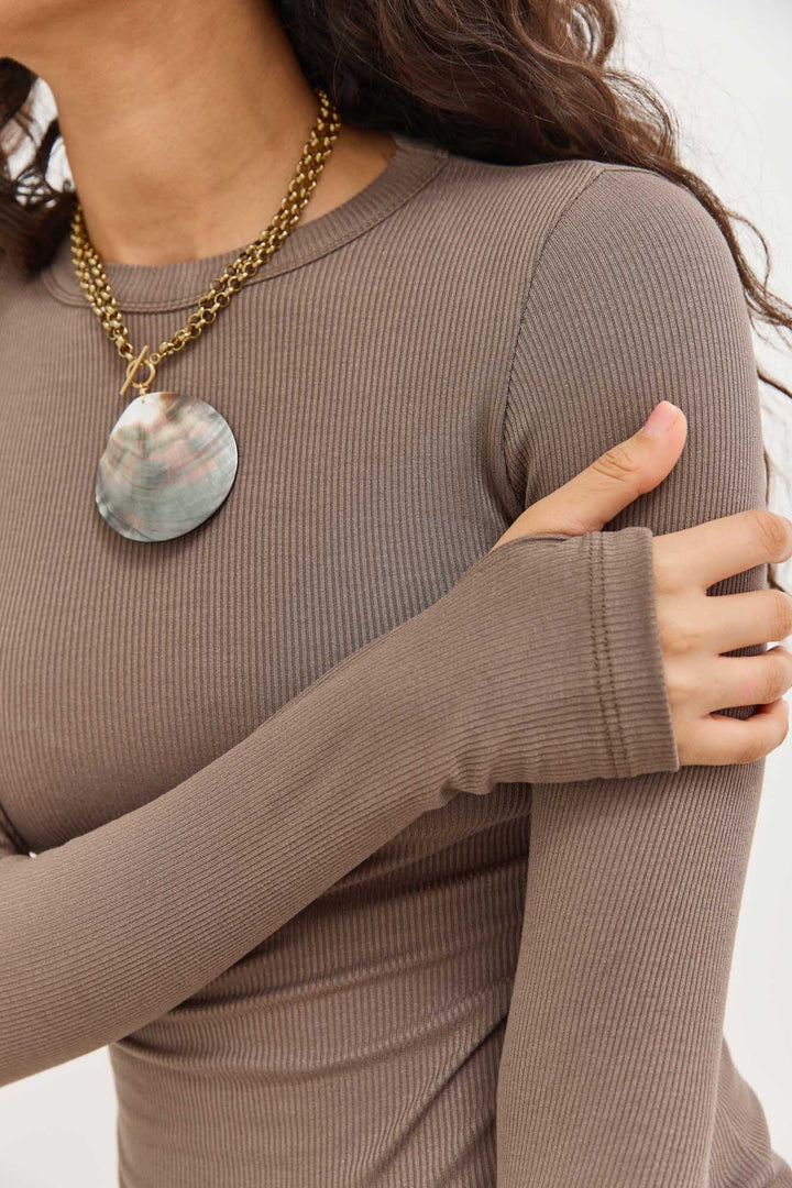 שרשרת זהב אריאל בשילוב צדפה | זהב