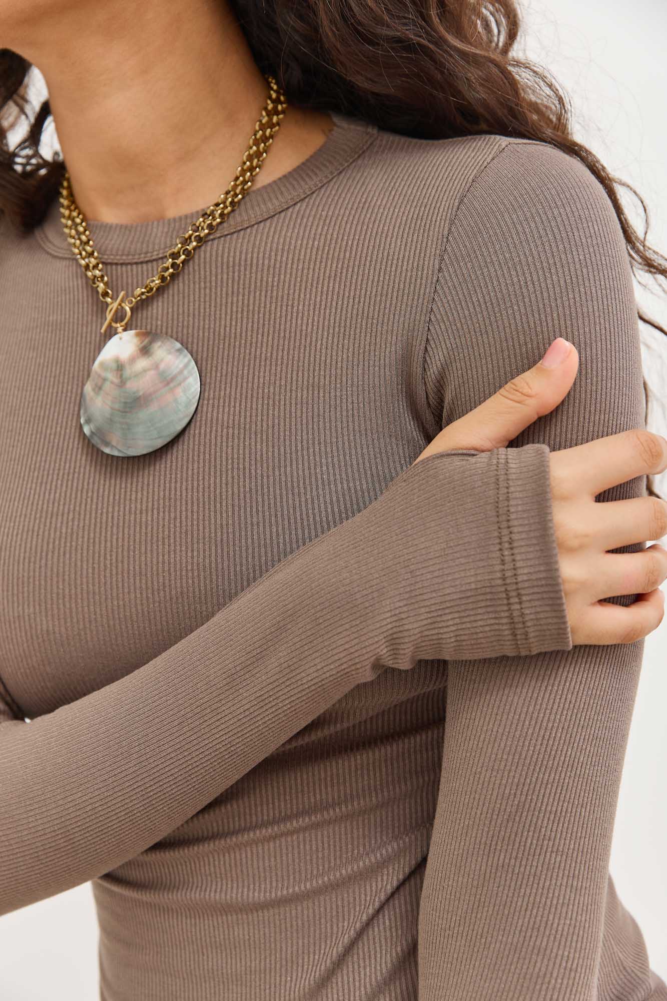 שרשרת זהב אריאל בשילוב צדפה | זהב