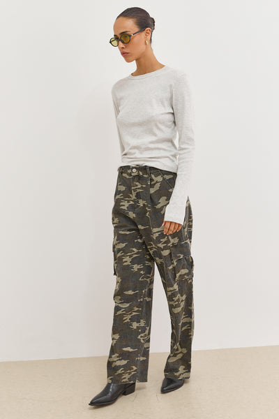 חולצת בייסיק לני שרוול כפפה | אפור בהיר