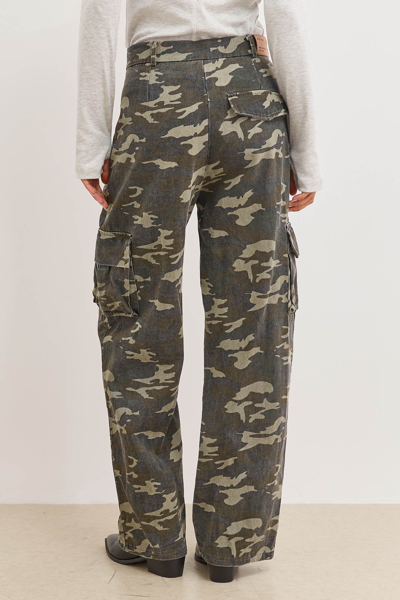 מכנסי דגמ"ח ראיין קמופלאז' גזרת אוברסייז | ירוק זית