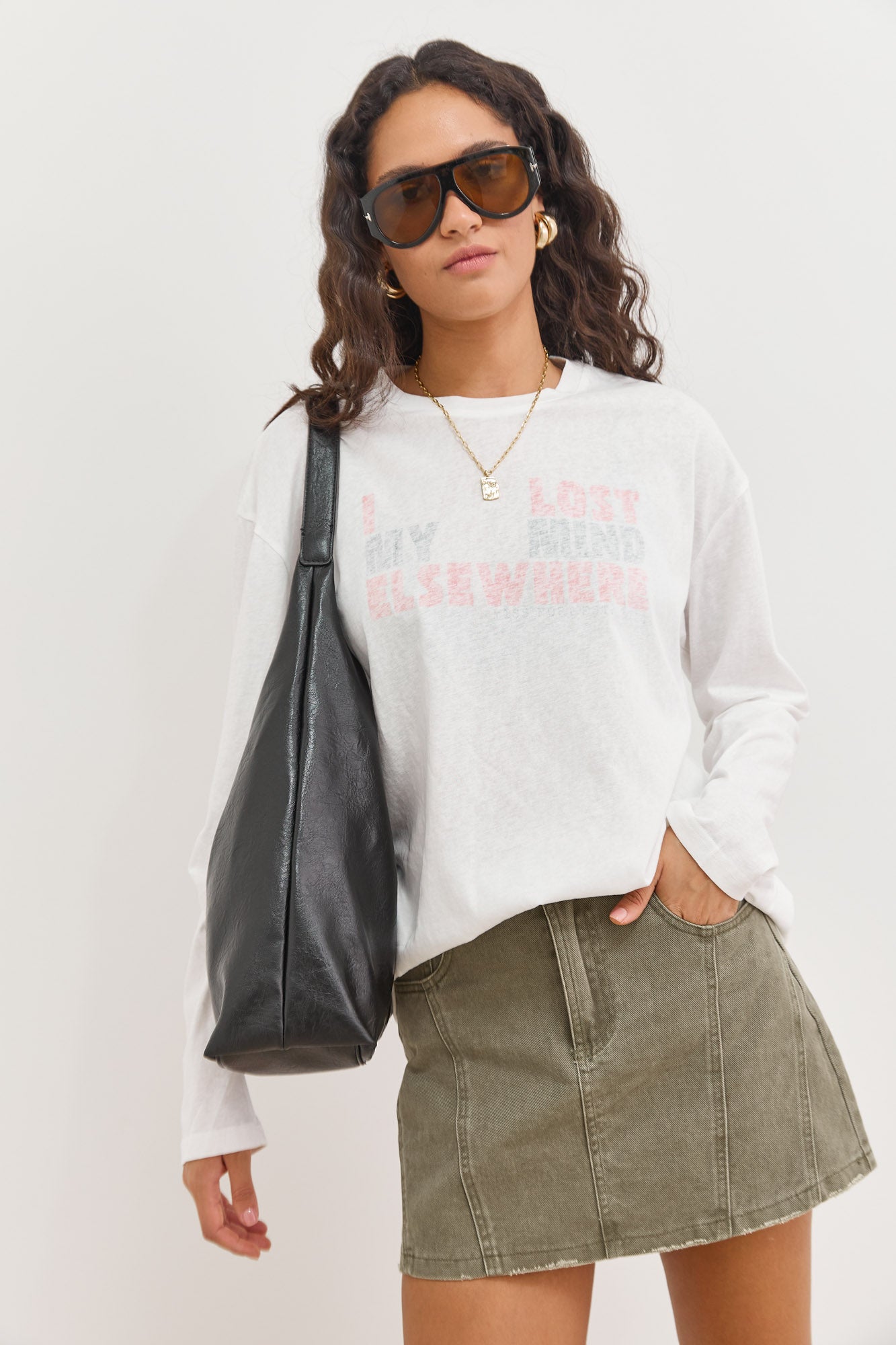 חולצת אלינור פרינט דהוי | לבן