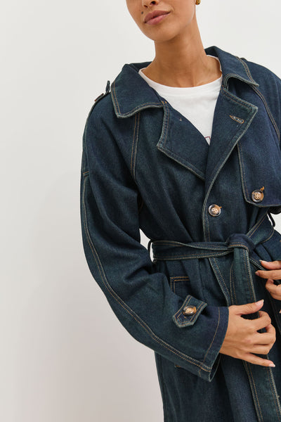 מעיל דנים טראנץ' ג'רמי ארוך | ג'ינס