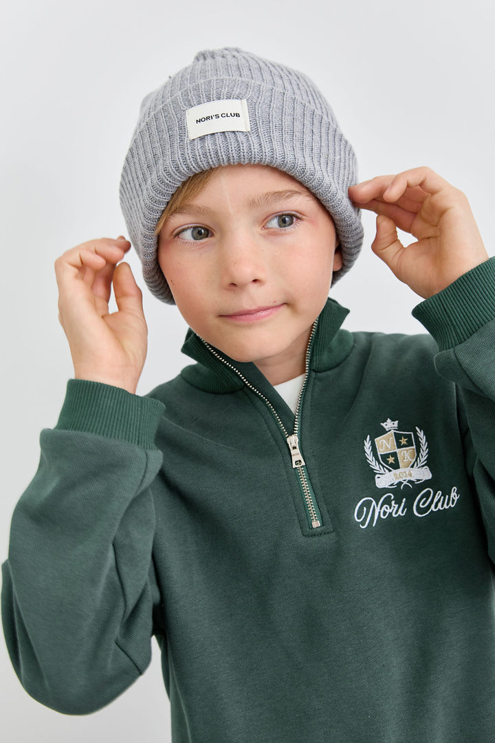 כובע גרב פאץ' לוגו | אפור