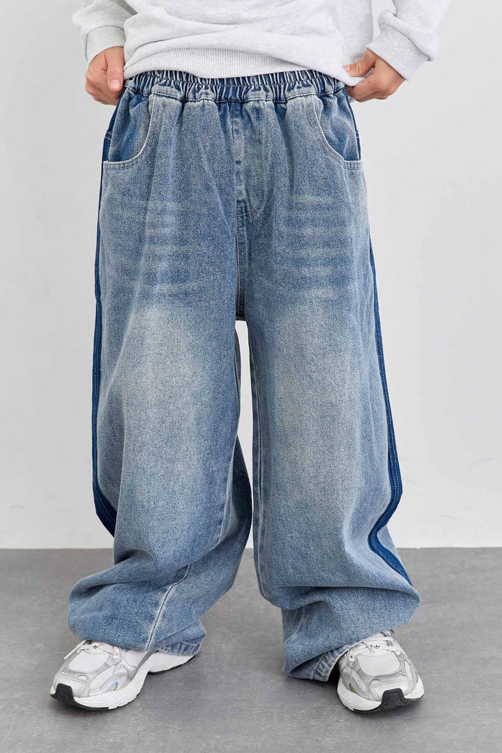 ג'ינס ווידלג בד משולב  | ג'ינס