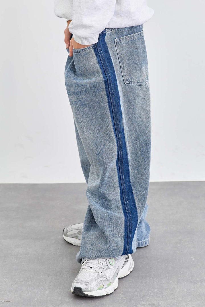 ג'ינס ווידלג בד משולב  | ג'ינס