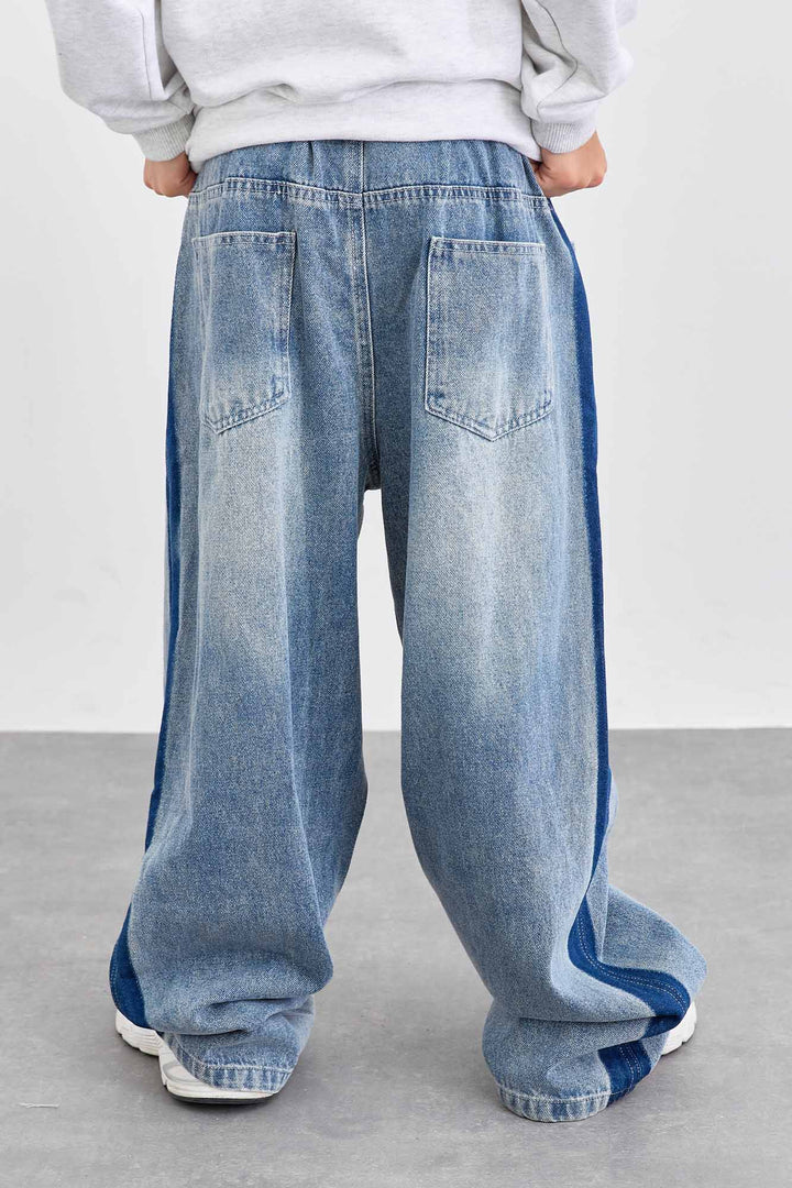 ג'ינס ווידלג בד משולב  | ג'ינס