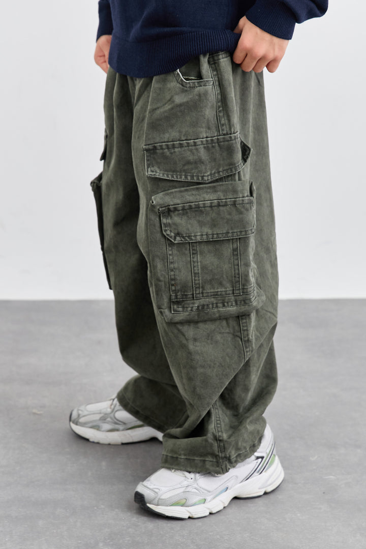 מכנסי דגמ"ח גרין בויז עם גומי | ירוק