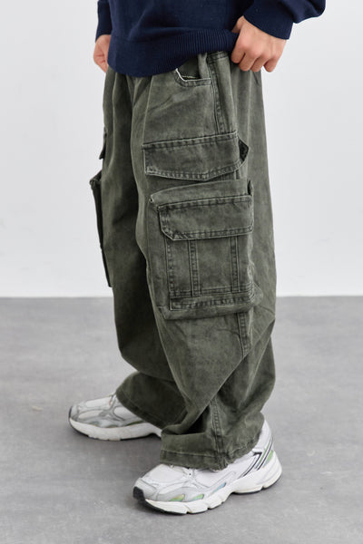 מכנסי דגמ"ח גרין בויז עם גומי | ירוק