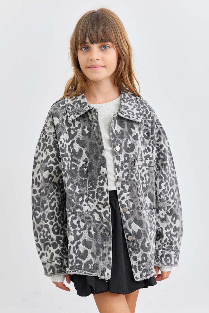 ג'קט דנים גריי לאופרד | מנומר