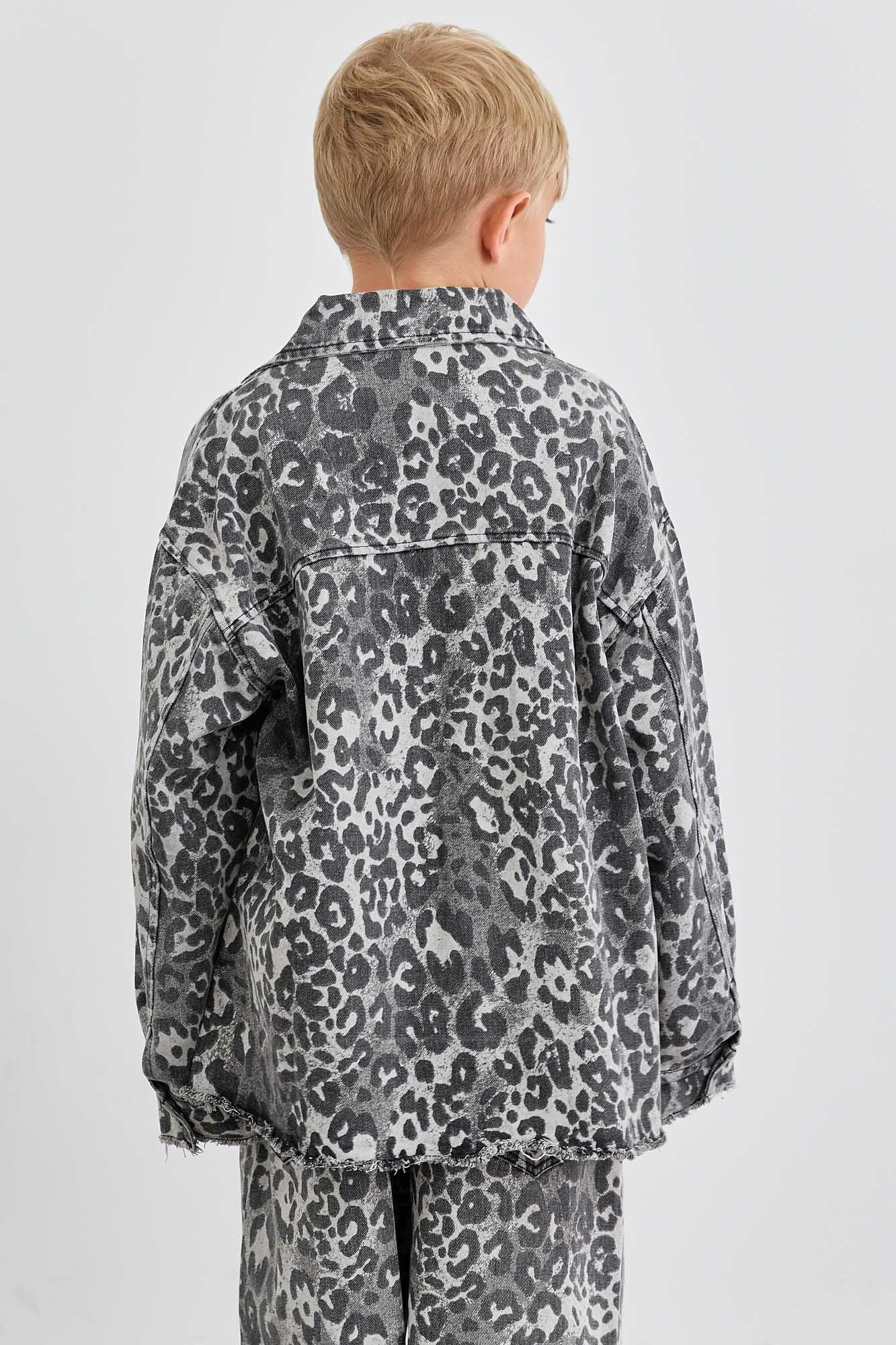 ג'קט דנים גריי לאופרד | מנומר