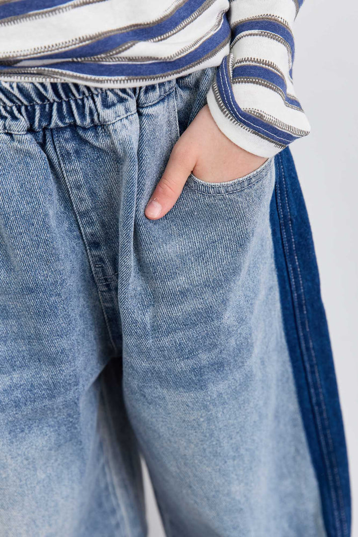 ג'ינס ווידלג בד משולב  | ג'ינס